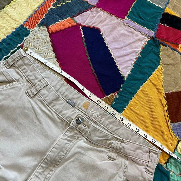 Carhartt Light Khaki Carpenter Workwear Pants 36Wx32L - Picture 5 of 7